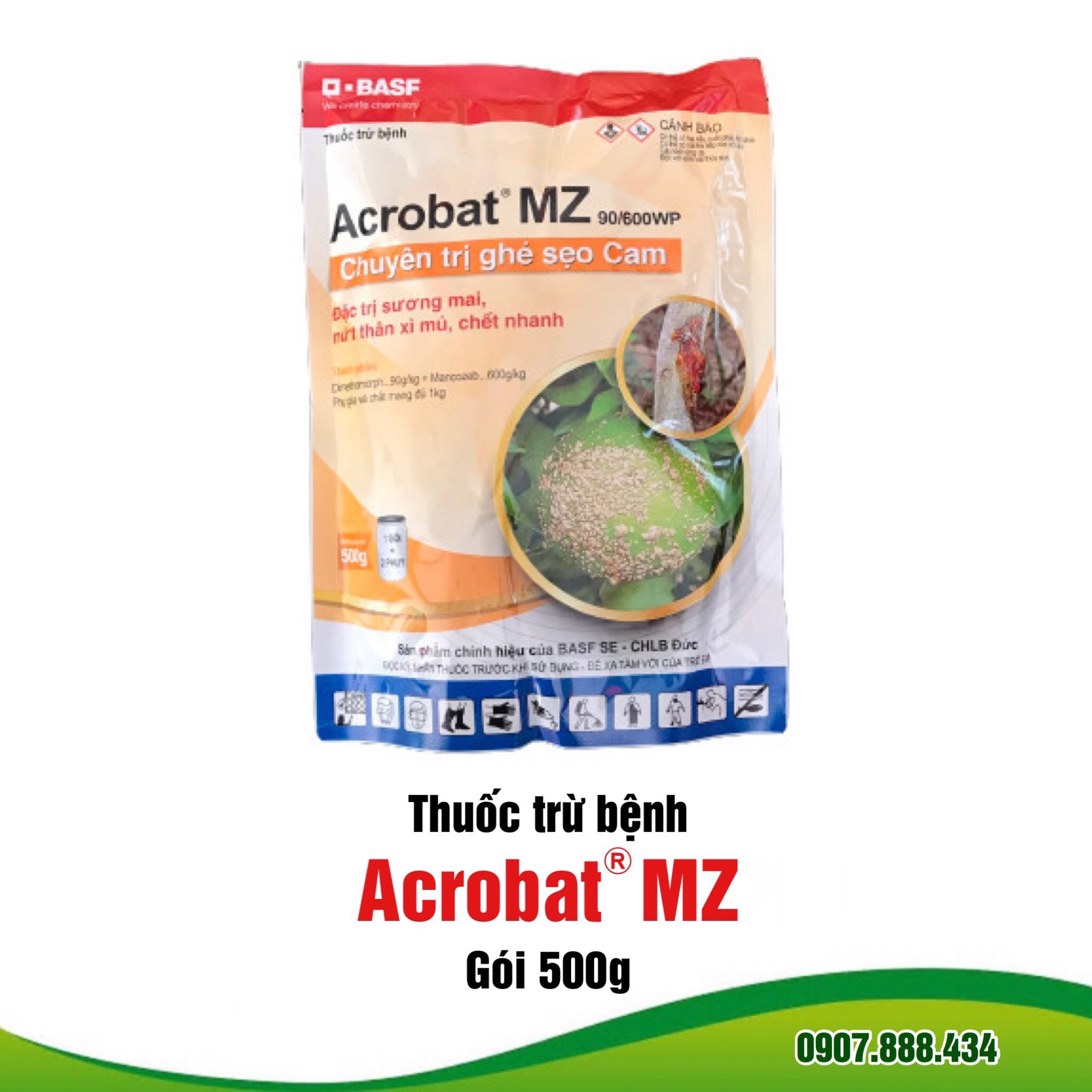 Thuốc trừ bệnh Acrobat MZ - Gói 500g